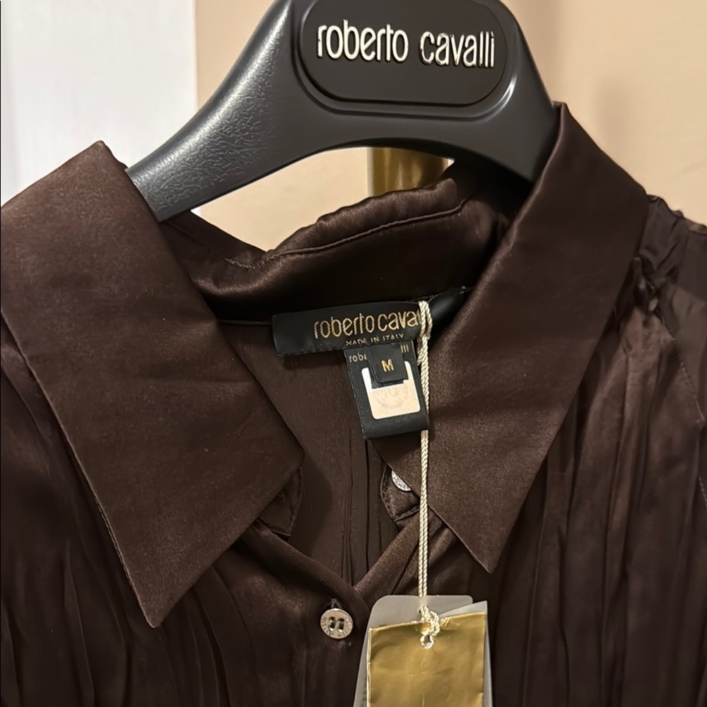 Roberto Cavalli Chocolate Blouse